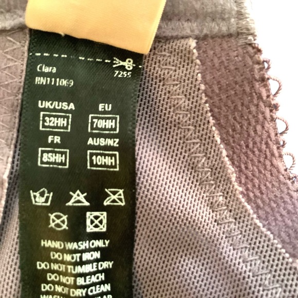 PANACHE Lace Underwire Bra Purple Cream 32L - Picture 5 of 7